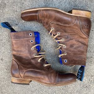 John Fluevog lace up boots